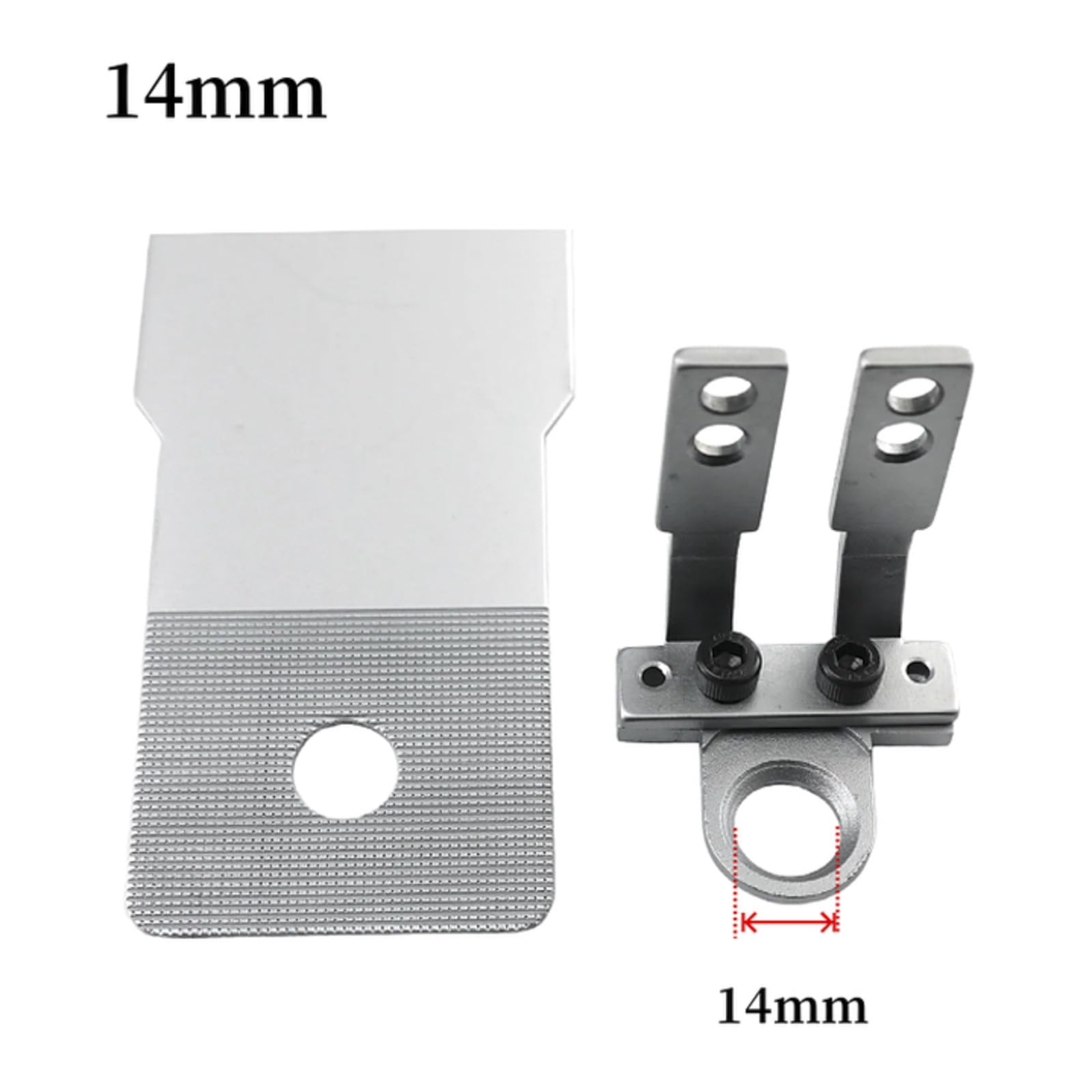 BLOOY - Piastra di alimentazione + morsetto di lavoro kit per macchine da cucire Brother KE-430D, KE-430F, Jack JK-T430 Bartacking accessori (area di lavoro 14 mm)