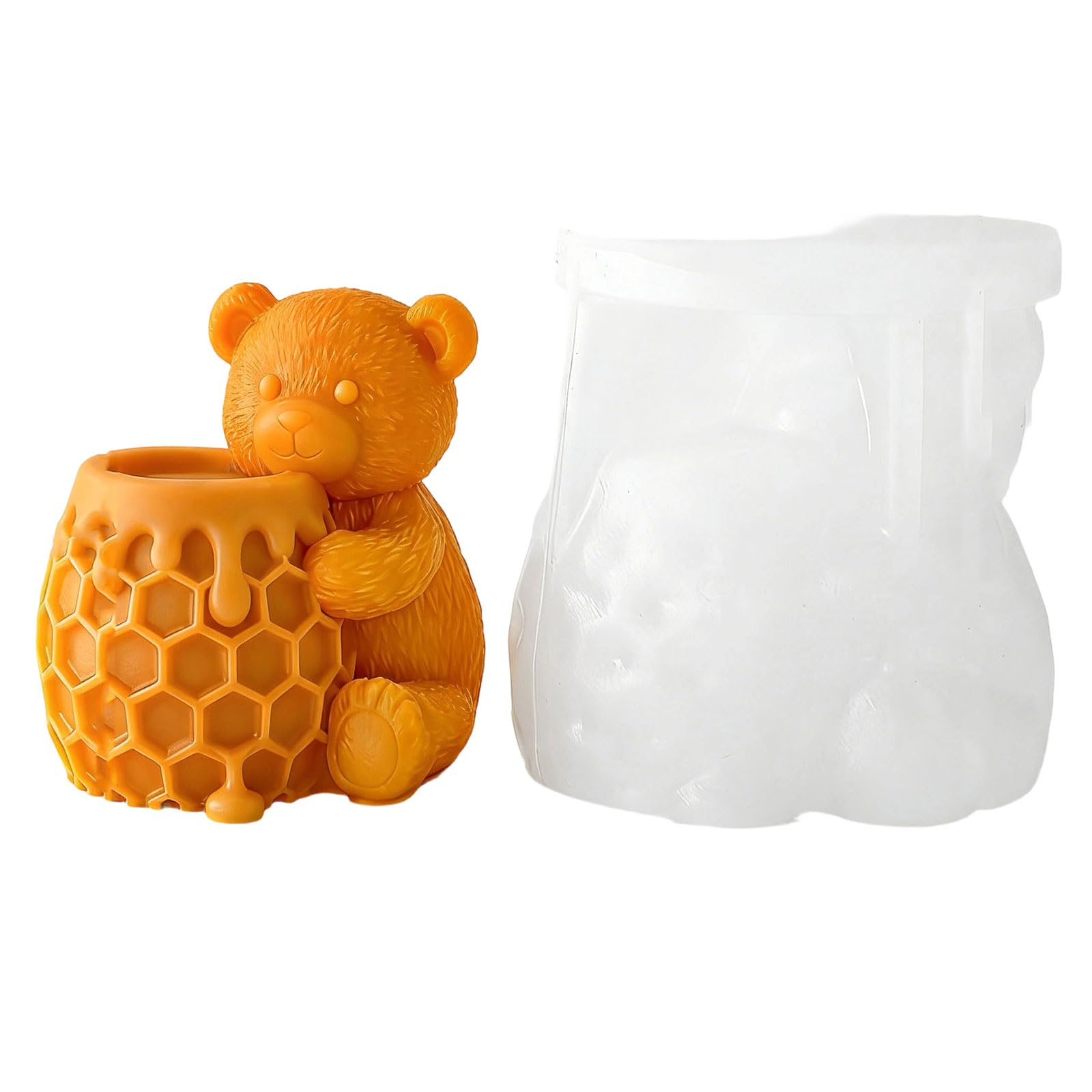 LUCKGONI Silicone Balloon Bear Candle Mould for Craft High Temperatures Resistance Food Grade Safe Materials Ideal for Home Use