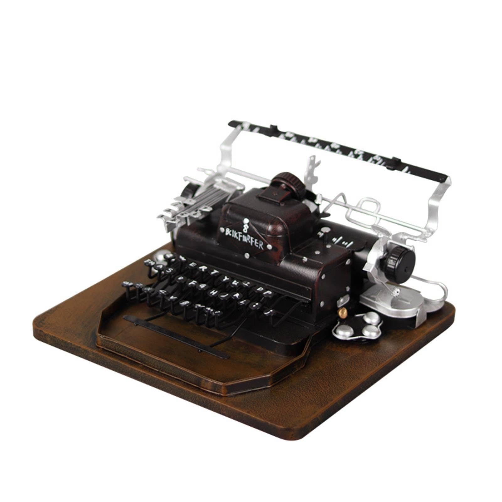 rockible Machine à Écrire Décorative Noir Modèle Machine à Écrire Patiné Objet Décoratif pour Collectionneurs, Photographes, Bureau, Librairie