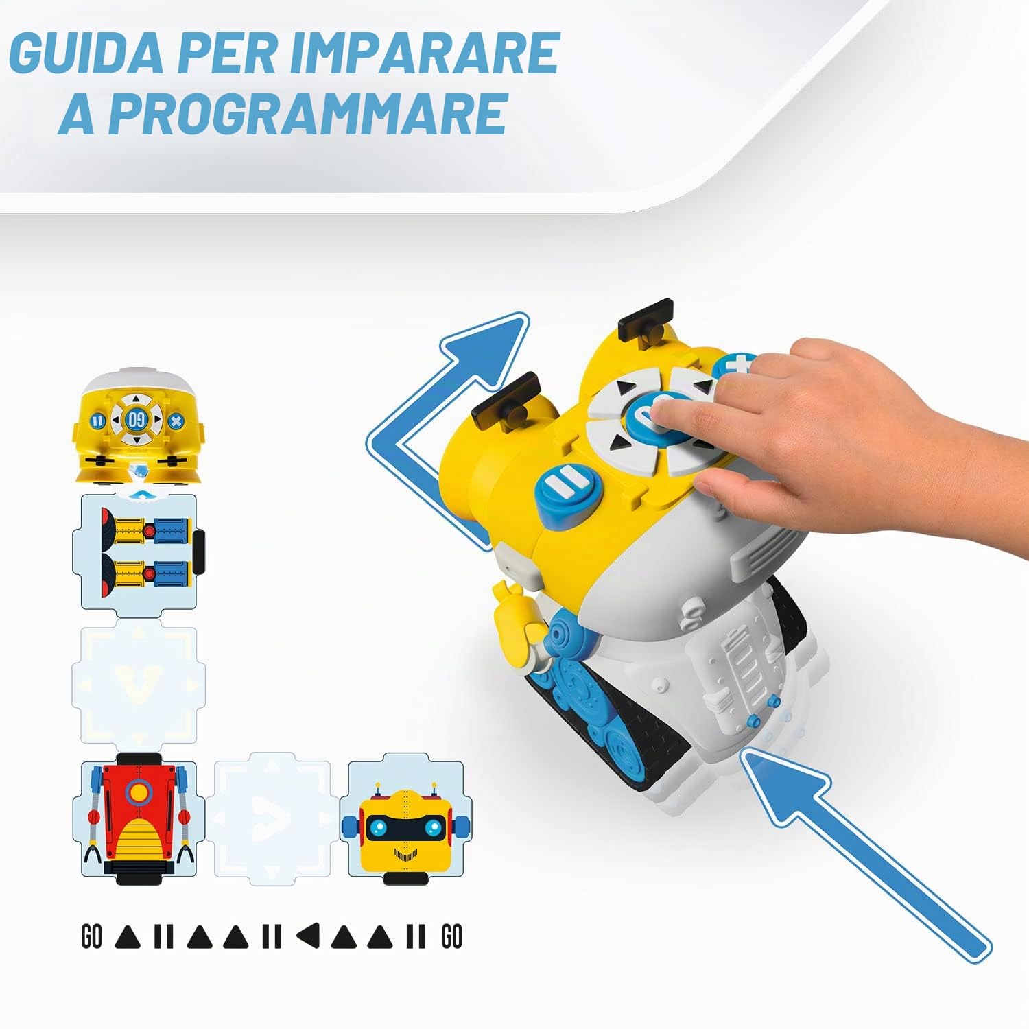 Xtrem Bots - Andy | Robot Bambini | Robot Giocattolo | Robots Per Bambini Dai 4 Anni In Su | Programmabile 30 Azioni | STEM | Regalo Bambino 4 Anni O Piú