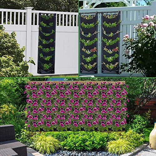 Bolsas de cultivo verticales para colgar plantas en la decoración de terrazas y patios urbanos 7