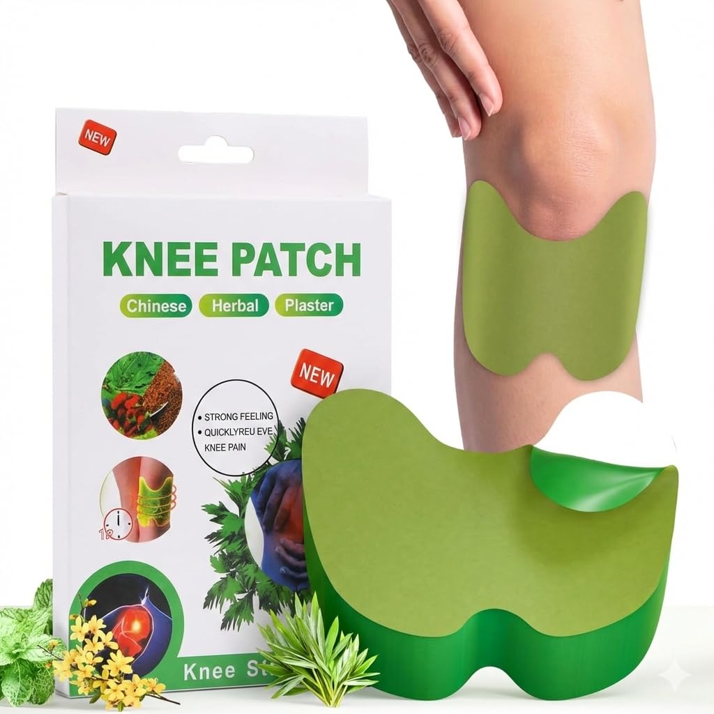 AROEVE Herbal Knee Patch for Pain Relief (Pack of 10) – Fast Soothing Support for Knee Pain Relief, Joint Comfort & Mobility | Pain Relief Patch for Old Age, Women & Daily Use