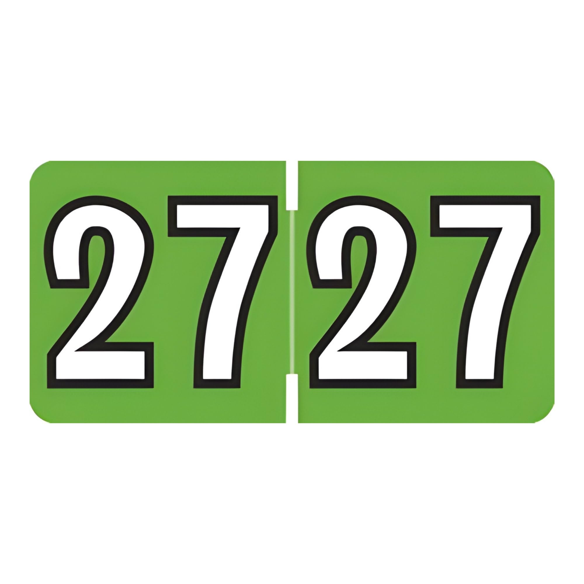 2027 Chart Stickers, Green, Colwell Jewel Tone Style, 3/4x1-1/2, 500/Roll