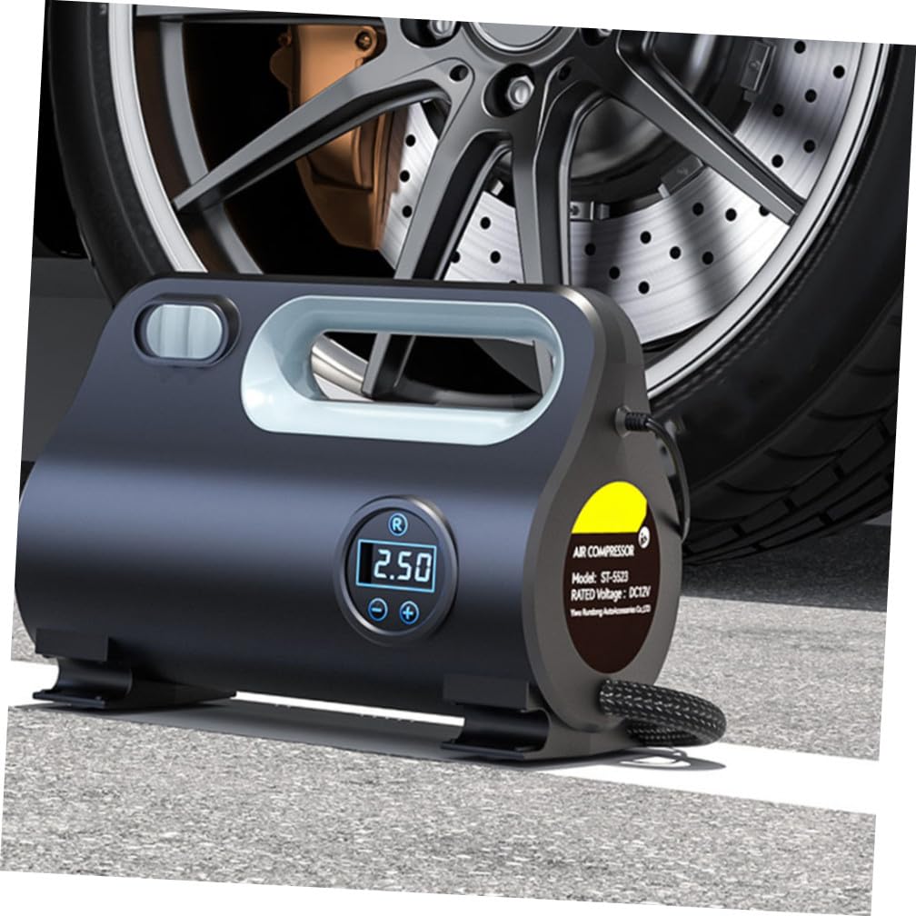 Inflador de Neumáticos Portátil para Coche Compresor de Aire Rápido y Alta Eficiencia, Capacidad 22l/, Potencia 120w, Material Abs y Pantalla Digital para Uso en Ruedas y Objetos