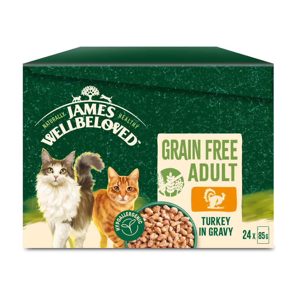 James Wellbeloved Grain Free Adult Turkey In Gravy Pouch 24 x 85g