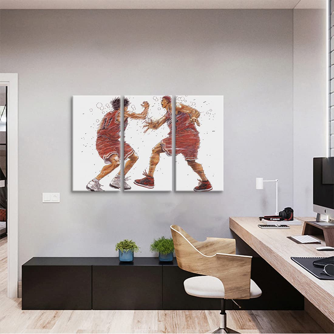 Amazon.co.jp: スラムダンク アートパネル 3枚 飾り絵 モダン 流川楓と