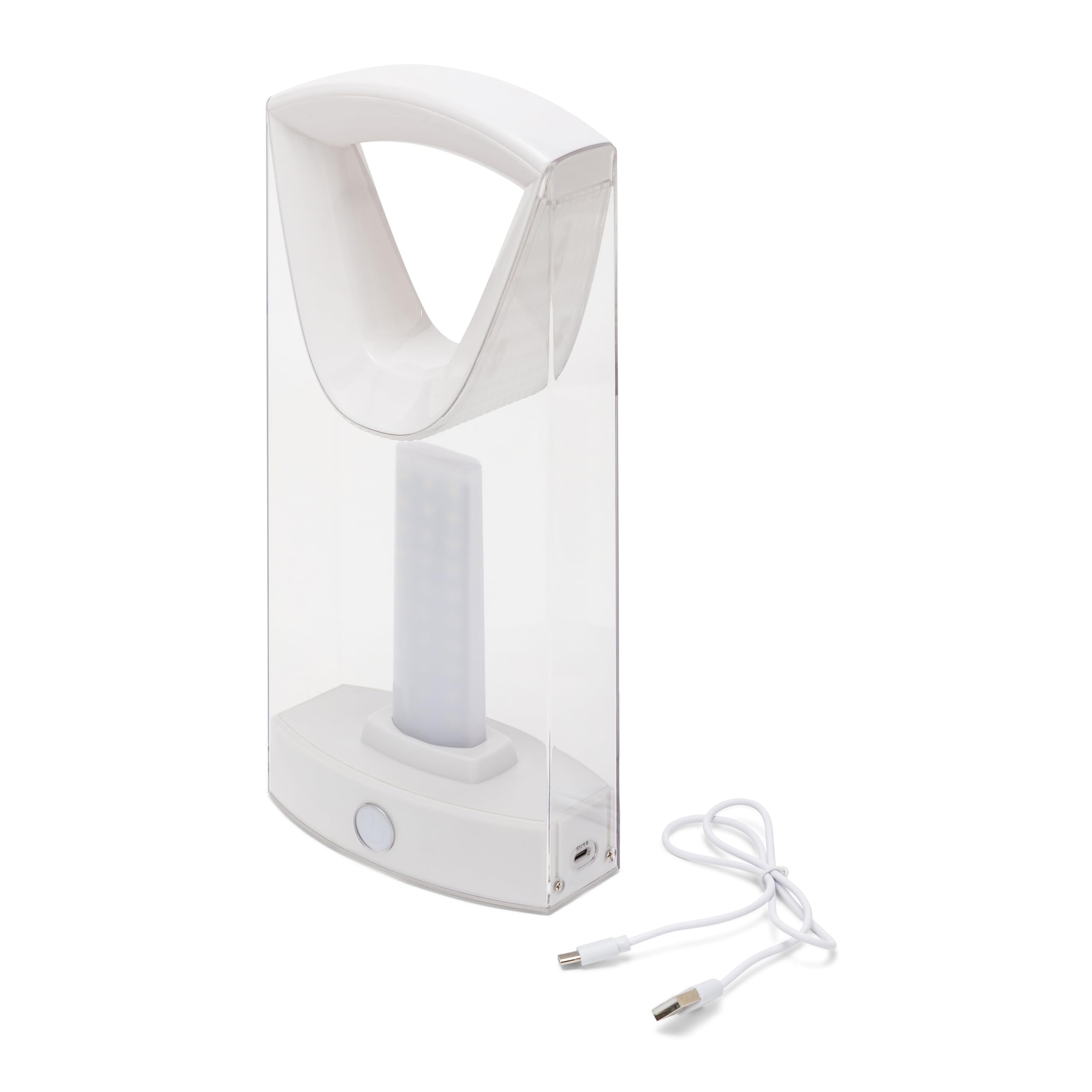 Velamp Lampada di Emergenza Portatile Ricaricabile 400 lumen, Lampada LED con funzione anti-blackout, Luce naturale 4000K - Dimmerabile - Con cavo USB, Sicura, Leggera e Compatta