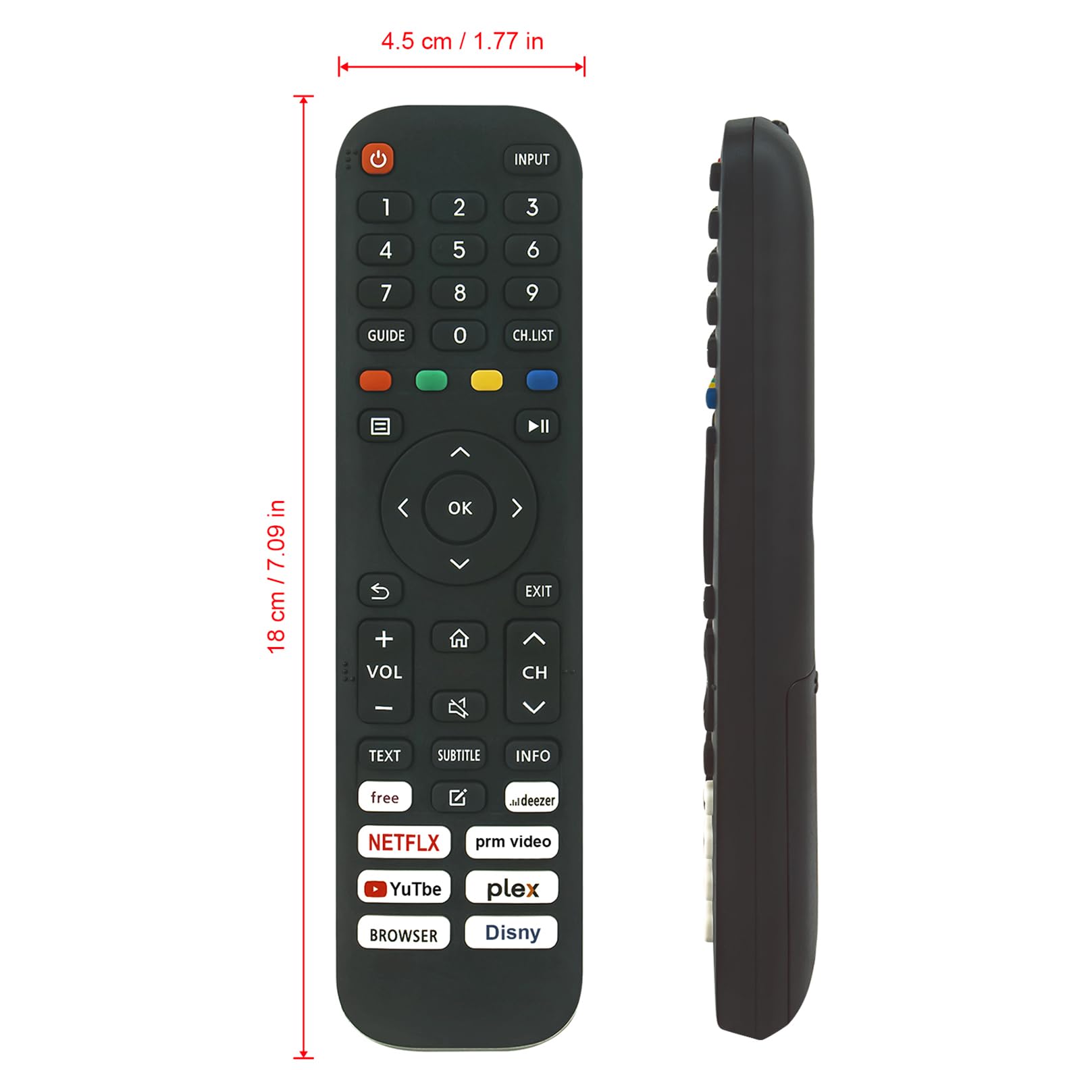 Ersatz-Fernbedienung Für HKC & DYON TVs – Kompatibel Mit Vielen Smart-TV-Modellen (L32-AVF3N1, V25-AF3Q1, SMART 32VX Uvm.)