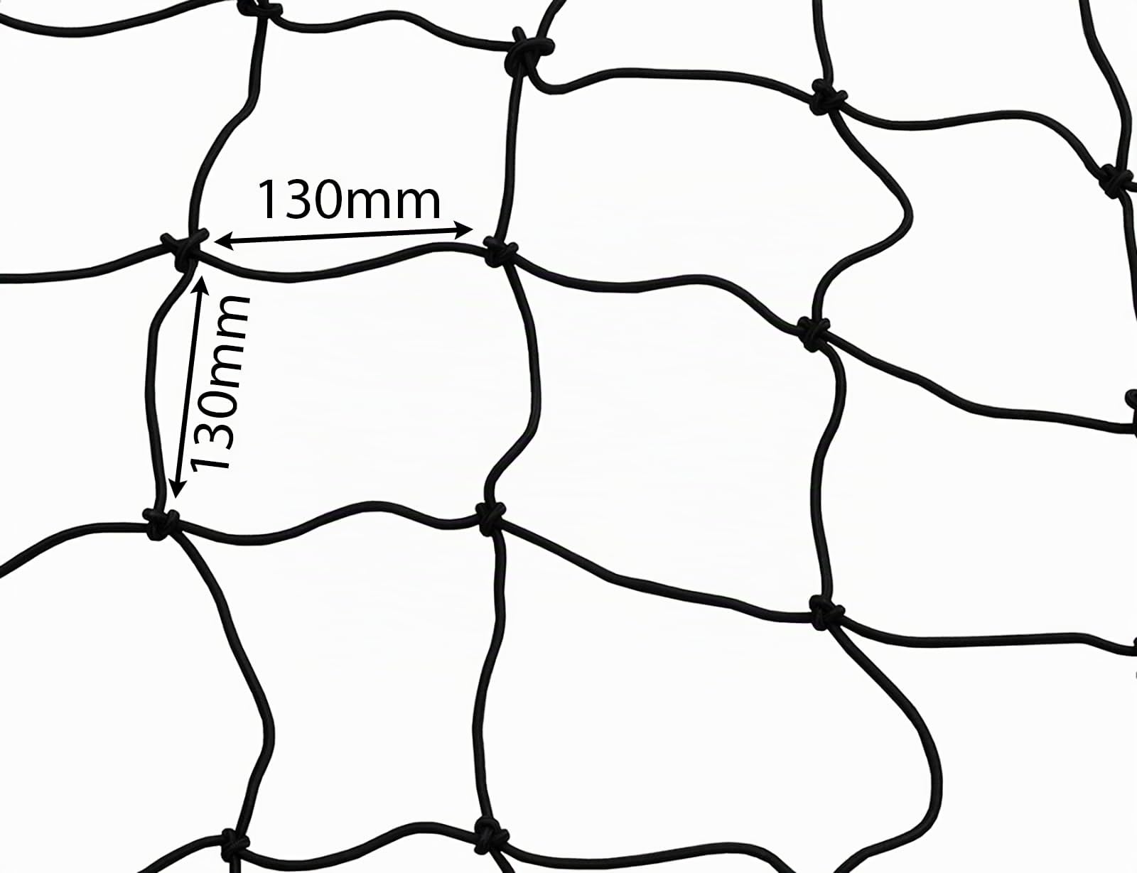 AERZETIX - C59743 - Rete di protezione elastico per bagagli 90x90cm con 8 ganci - colore nero - tenditore ragno - per scaffale auto bicicletta moto veicoli - in polipropilene