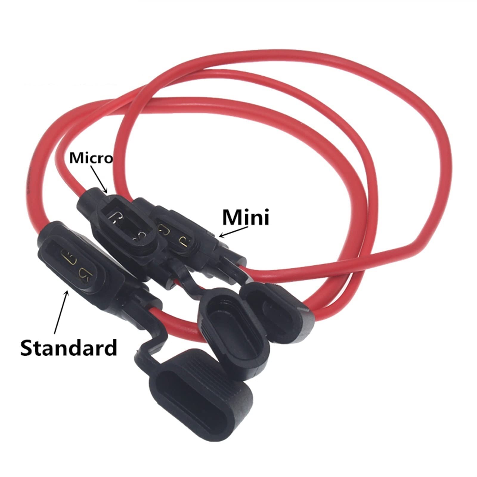 Portafusibile automatico mini piccolo medio impermeabile 32V 18/1614/12/10AWG e fusibile a lama for auto 3A 5A 7.5A 10A 15A 20A Standard/Mini/Micro RQLVZHGK