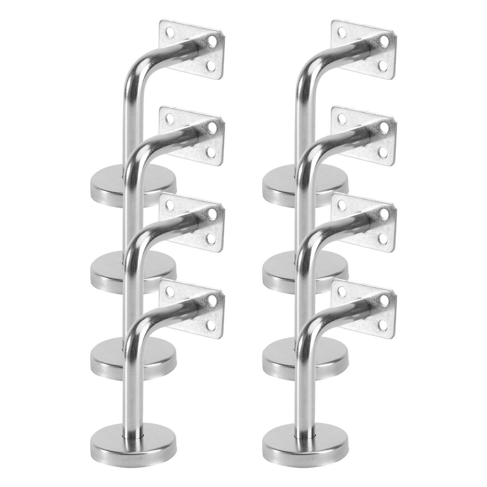 Soporte de acero para barandilla en acabado pulido espejo para pasamanos modulares de diseño