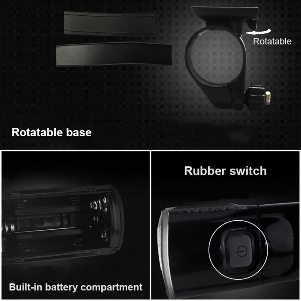 Faro Anteriore a LED da 3W per Bicicletta, Impermeabile, Potente Faro da Ciclismo, Torcia a LED, Batteria AAA, Lampada per MTB.