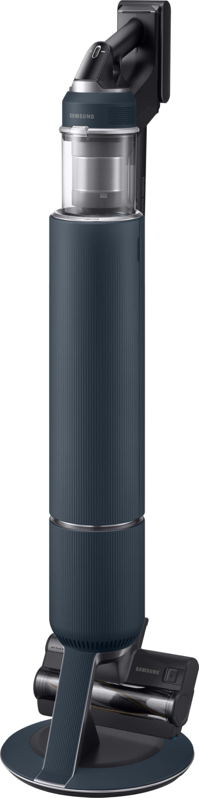 Samsung VS20B95973B/WA BESPOKE Jet Plus Pro Extra, bezprzewodowy odkurzacz, stacja czyszcząca, moc 210 W, zasięg do 120 min, Midnight Blue
