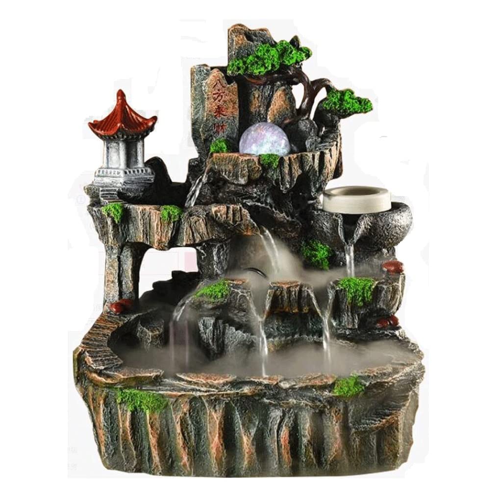 Fontaine de table Feng Shui et cascade intérieur zen pour maison et salon