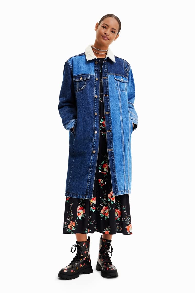 Desigual Chaq_LUANE, 5005 Denim Raw Chaqueta, Blue, M De Las Mujeres