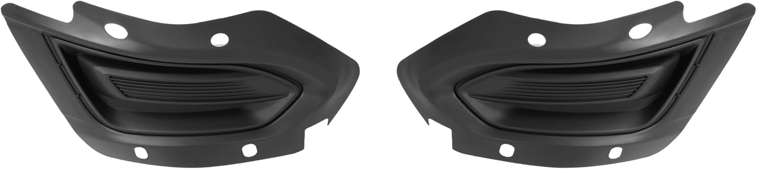 HECASA Pair Fog Light Bezel Compatible with 2016-2017 Chevy Chevrolet Equinox L/LS Front Bumper Fog Lamp Cover Trim Textured Black Plastic (PP+TD20)- Driver & Passenger Side