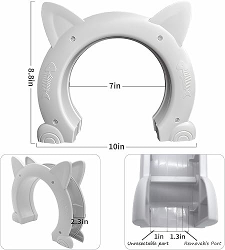 Miniatura 3 de Fhiny Puerta interior de puerta para gatos, puertas de gatitos sin solapa para pared, duraderas y fáciles de instalar, añade privacidad para puerta