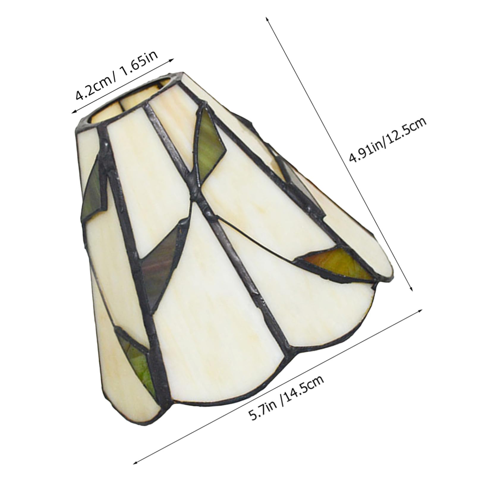 Beavorty Paralume in Vetro Bianco per Lampadario a Soffitto Foro Centrale 4,2 Cm, Design Romantico e Delicato, per Decorazione Casa e Protezione