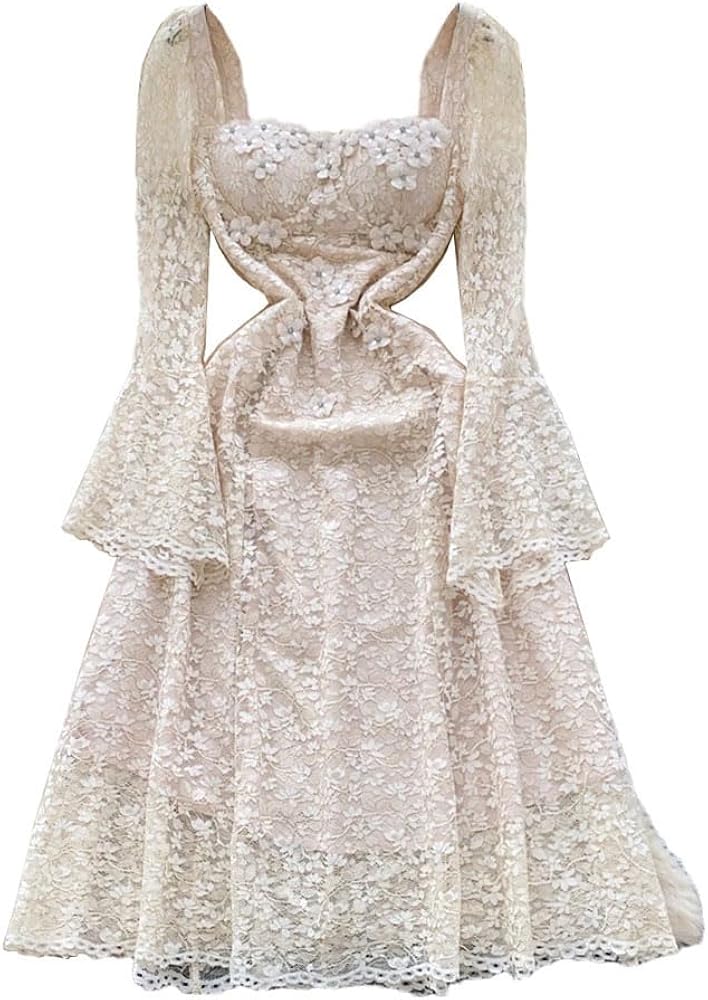 slim fit dress slacks Ivory Lace Floral Midi Dress - All Dresses main image 1