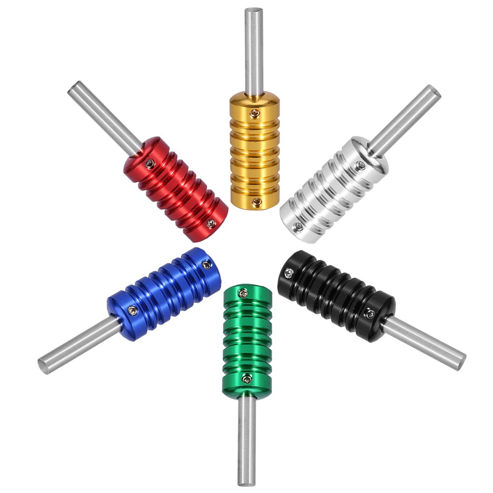 Tattoo Grips, 6 Colors Tattoo Machine Gun Part Handle Tube Tip Grip Body Art Accessory With Back Stem(Blue) : Beauty & Personal Care