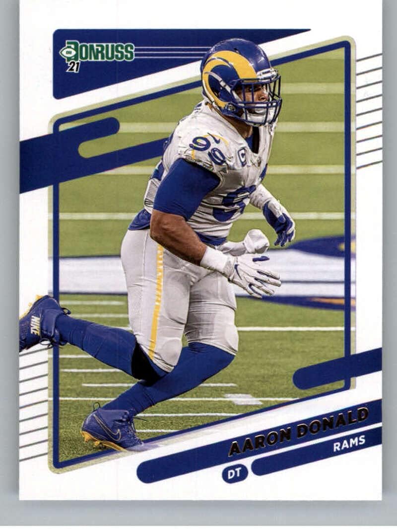 2021 Donruss #140 Aaron Donald Los Angeles Rams NFL Football Card NM-MT