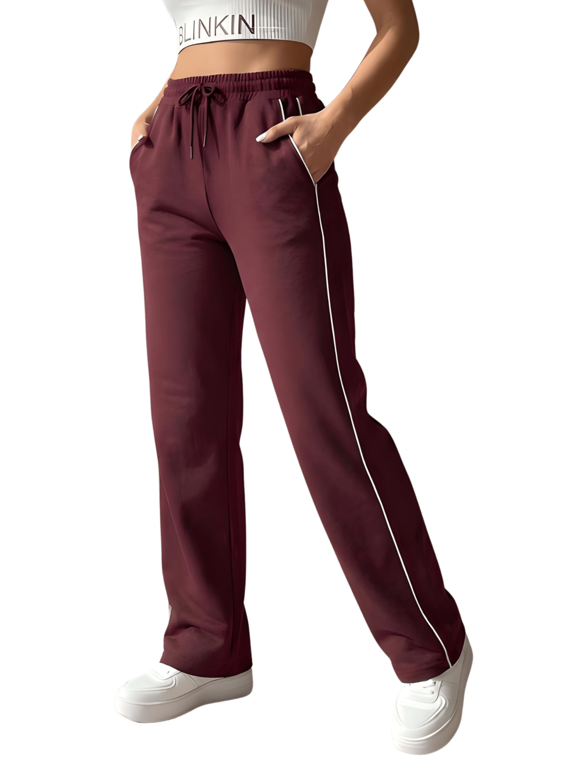 BLINKIN Women's Ankle Length Relaxed Fit All Weather Soft Fabric Jogger | Track Pant for Woman (TRACK-339)