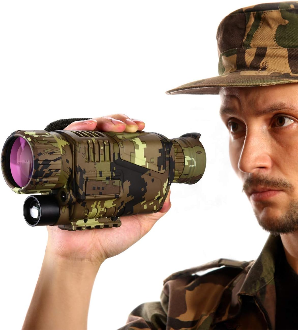 BOBLOV 32GB Night Vision Monocular, Infrared Night Vision Camcorder, Digital 5x8 Optics Scope Night Vision,200Yards Full Dark, Infrared Monoculars with 32GB Card and 14500 Battery for Hunting Observe : Sports & Outdoors