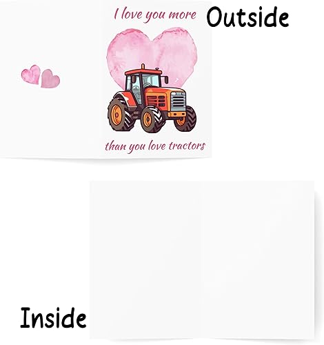 Miniatura 2 de J&J'S TOYSCAPE Tarjetas de San Valentín de tractor, linda tarjeta de San Valentín, para mi novia de San Valentín, felicitación de aniversario,