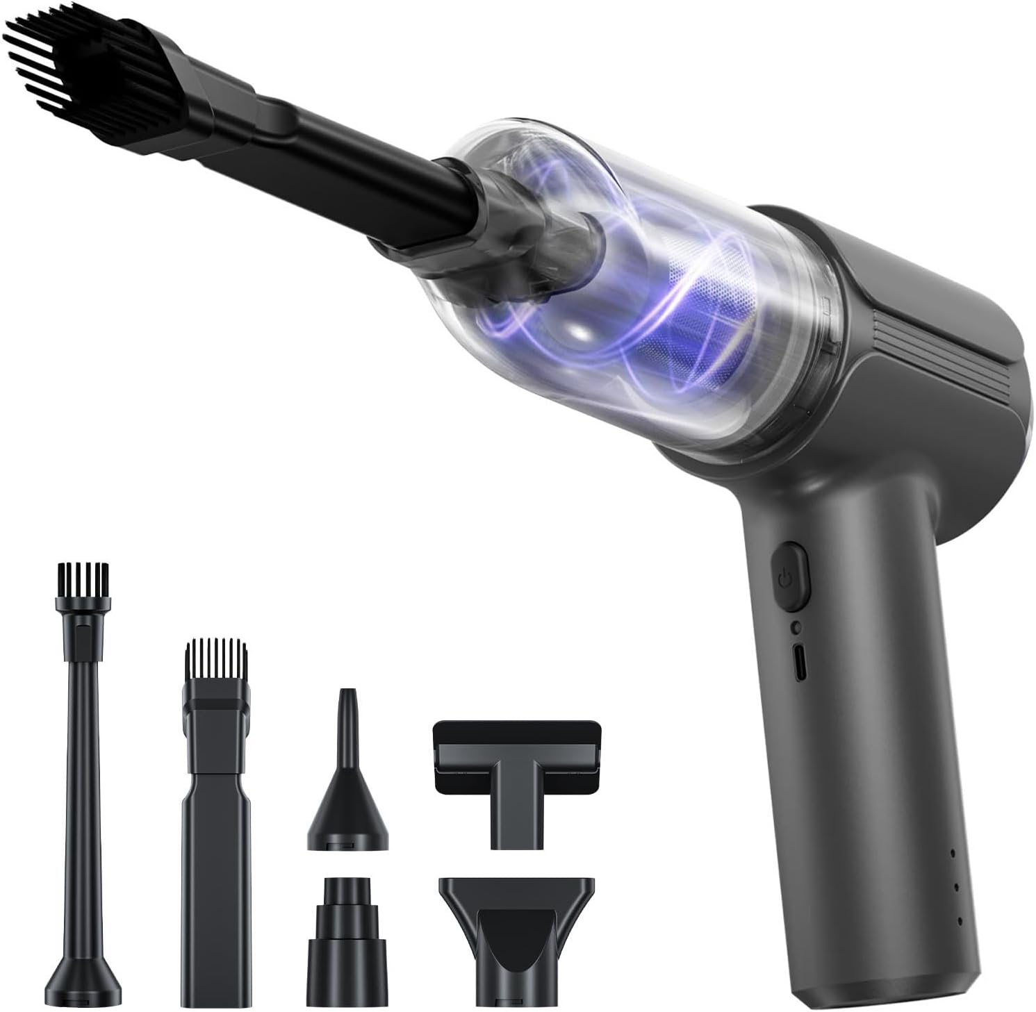 Handheld Car Vacuum Cleaner Cordless with Brushless Motor, 21000PA High Power Mini Air Duster, 7 in 1 Keyboard Portable Vacuum Cleaner Dual Filters for Car, Home, Office, Pet Black Handheld Car Vacuum Cleaner Cordless with Brushless Motor, 21000PA High Power Mini Air Duster, 7 in 1 Keyboard Portable Vacuum Cleaner Dual Filters for Car, Home, Office, Pet Black