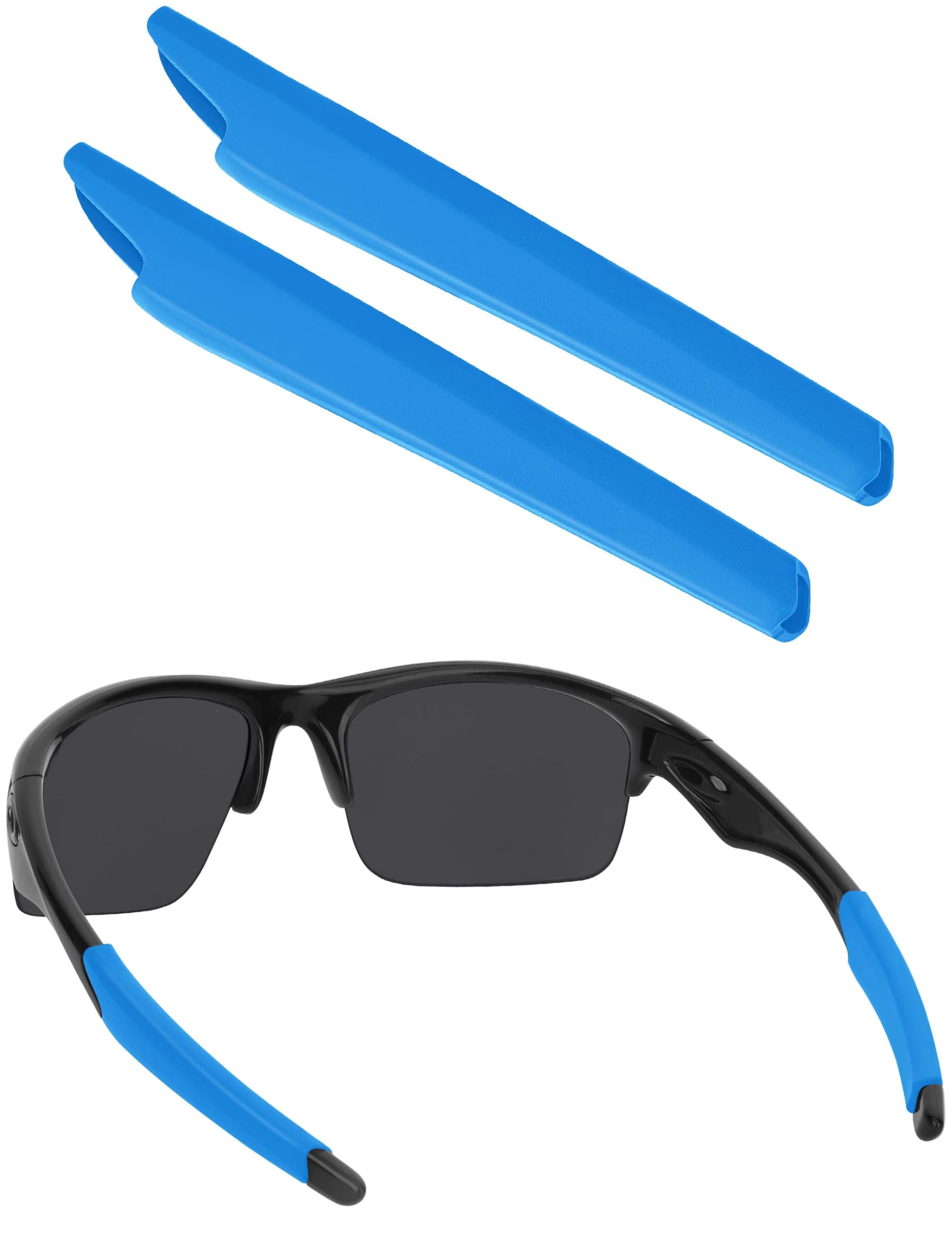 BLAZERBUCK Replacement Temple Sleeves Ear Socks for Oakley Bottle Rocket OO9164 Sunglass - Light Blue