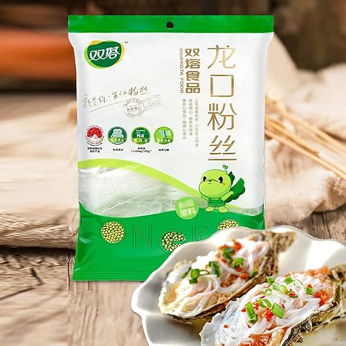 Miniatura 8 de 35.27 oz LungKuw Mung Been Threads Fideos, fideos de vidrio fritos calientes picantes, fideos de hilo de frijol fino horneados en olla caliente,