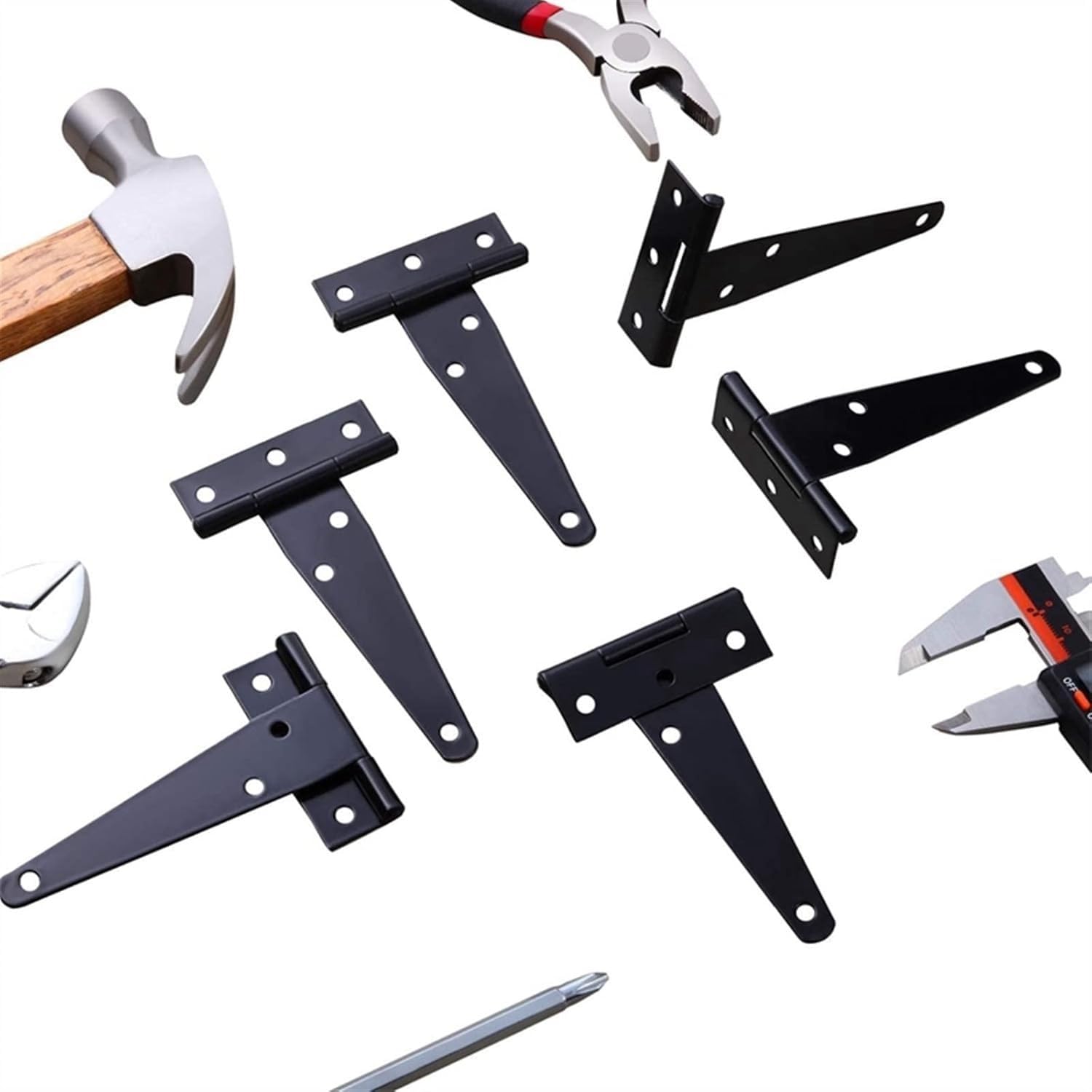 Scharniere, 6 Stück Edelstahl-Hardware in T-Form mit Scharnieren