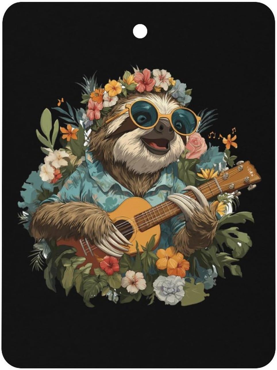 Hawaiian Sloth Car Air Freshener Cute Hanging Aromatherapy Tablets for Car Home Square