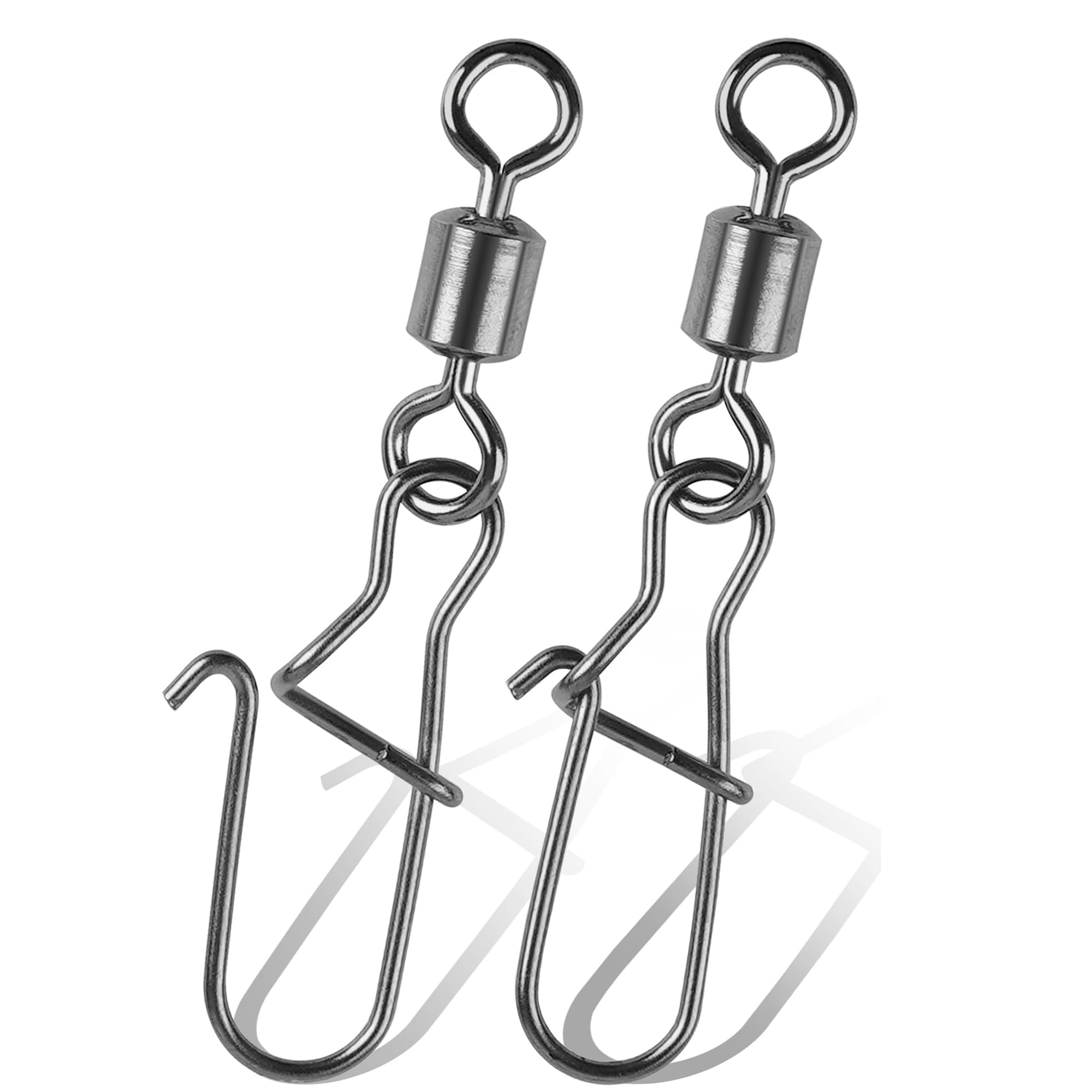 Lot De 50/100 émerillons De Pêche Avec Boutons-pression Verrouillables En Cuivre Avec Double Mousqueton De Sécurité (4# (lot De 100