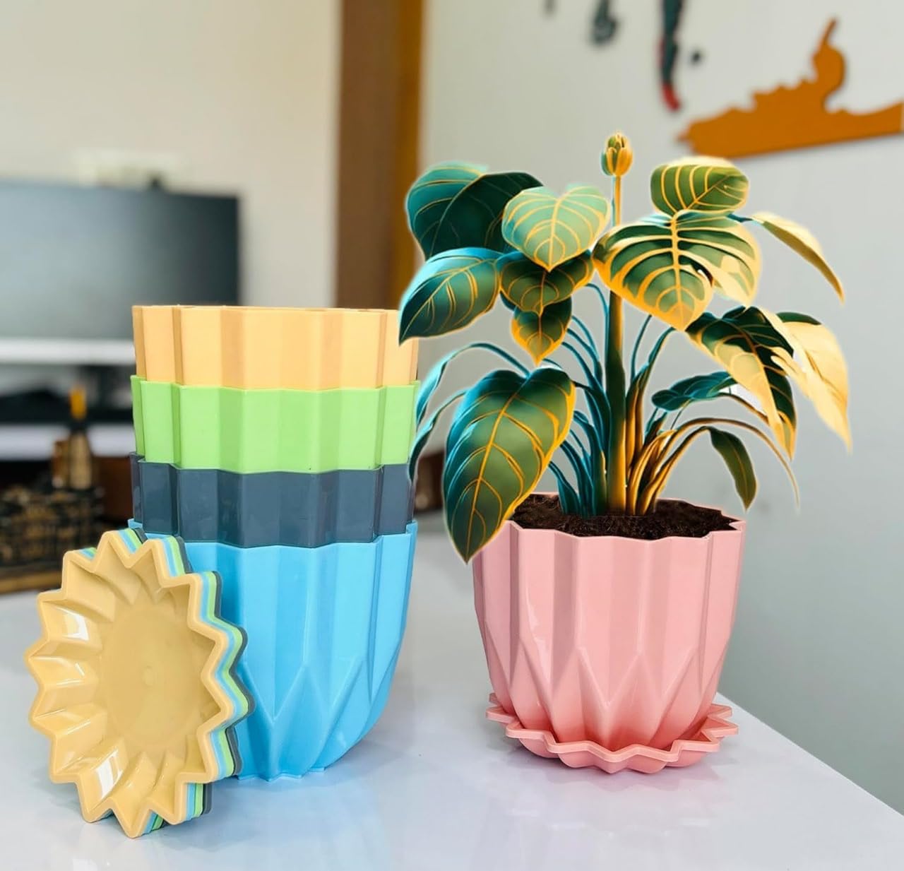 See full amazon price history chart for Decorative Ceramic Planters, Multicolour, Set of 5 Decorative Ceramic Planters, Multicolour, Set of 5 (B0DG953Y16) Amazon Price History, Amazon Price Tracker