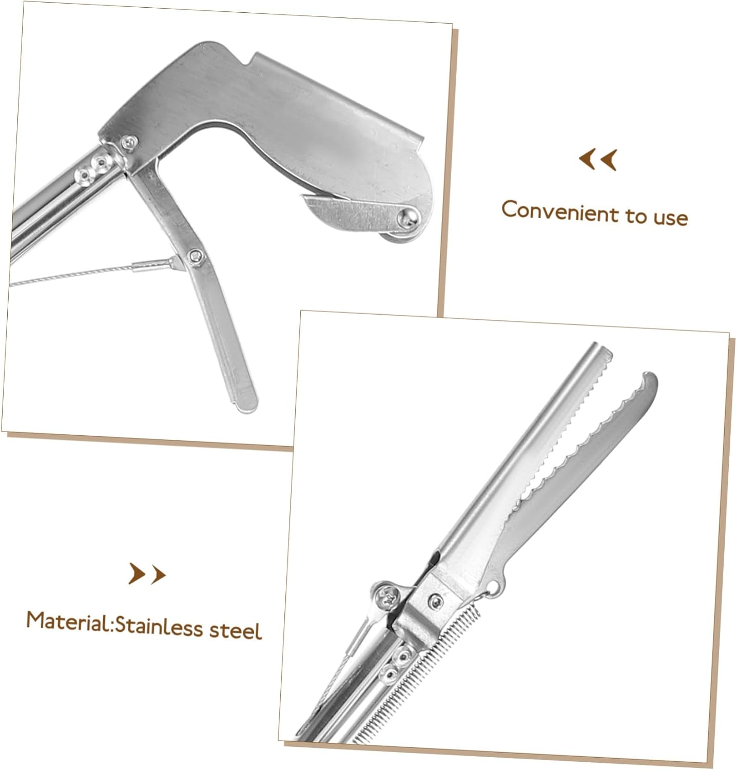 Multifunctional Outdoor Clip Lightweight Portable Sturdy Folding Design Snake Grabber Tools
