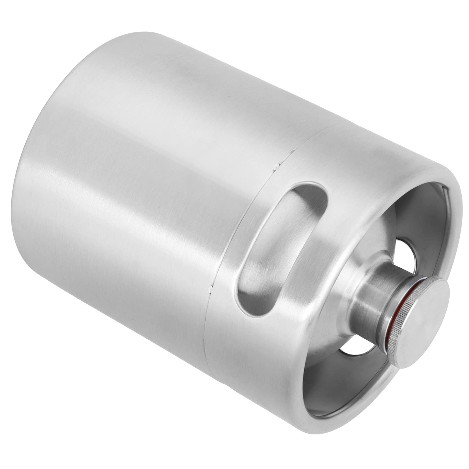 Mini Barilotto di Birra in Acciaio Inossidabile Fusto di Birra da 2 Litri con Coperchio a Spirale per Accessorio per la Produzione di Birra in Casa