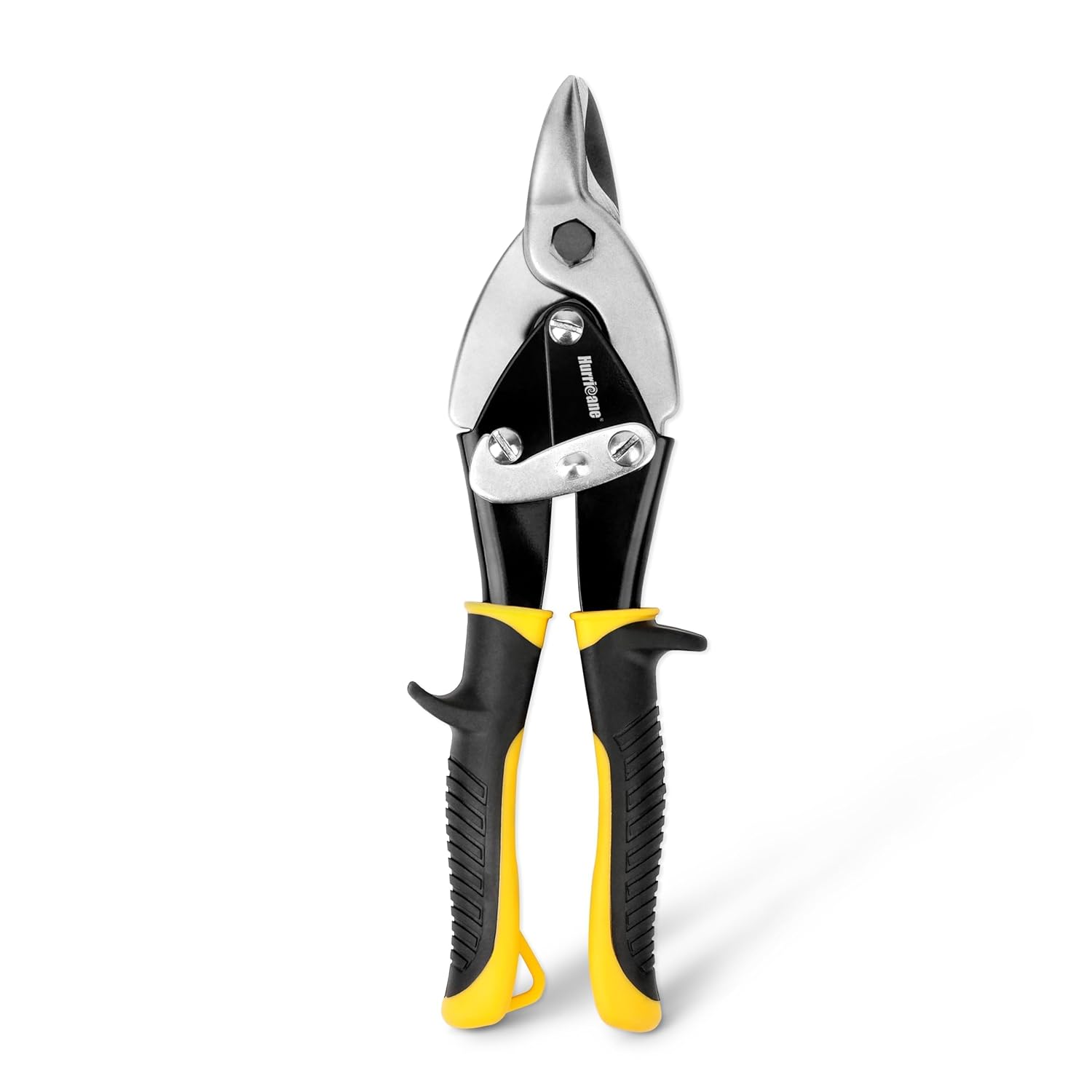 HURRICANE Bulldog Aviation Tin Snips, 9.5" Straight Cut Sheet Metal Shears, Bulldog Nose Cutters for 18ga Cold Rolled Steel & 22ga Stainless, HVAC & Metalworking