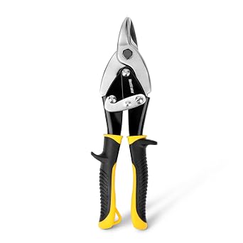 HURRICANE Bulldog Aviation Tin Snips, 9.5" Straight Cut Sheet Metal Shears, Bulldog Nose Cutters for 18ga Cold Rolled Steel & 22ga Stainless, HVAC & Metalworking