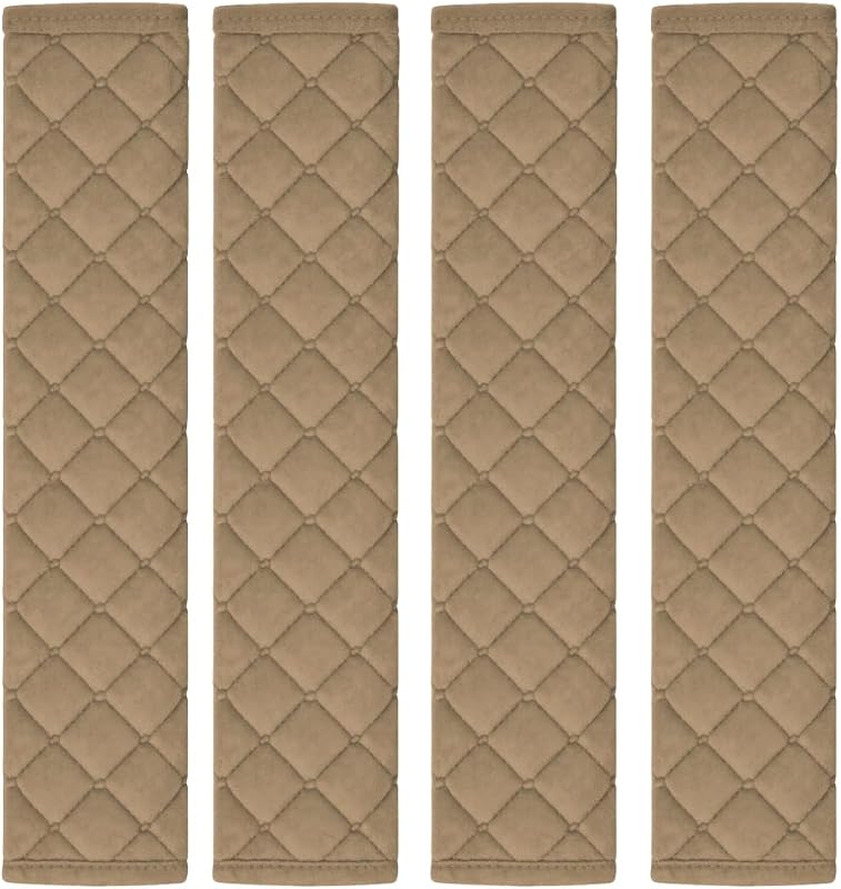 Almofadas para Cinto de Segurança Andalus Brands em Khaki, Protetor de Ombro para Carro – Pacote com 4, 27,43 cm