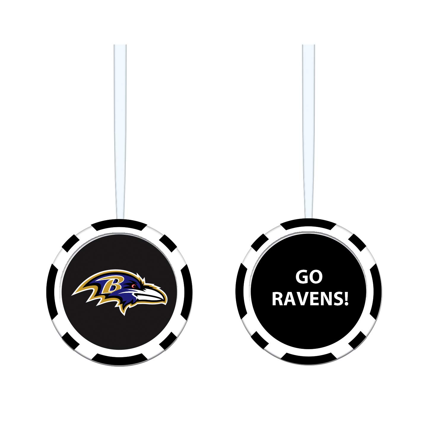 Evergreen Enterprises NFL Baltimore Ravens Game Chip DesignOrnament, Team Colors, One Size