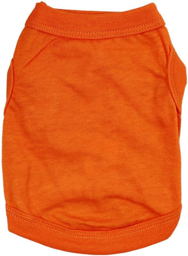 Dogs Shirts Orange Tank Top for Dogs Cats Tee Dog S T-Shirt Female Puppy Clothes Cotton Vest for Small Dog Cat Apparel Dog Outfit