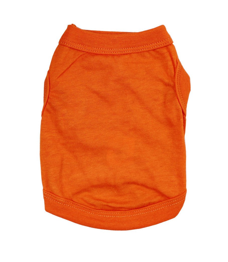 Dogs Shirts Orange Tank Top for Dogs Cats Tee Dog S T-Shirt Female Puppy Clothes Cotton Vest for Small Dog Cat Apparel Dog Outfit