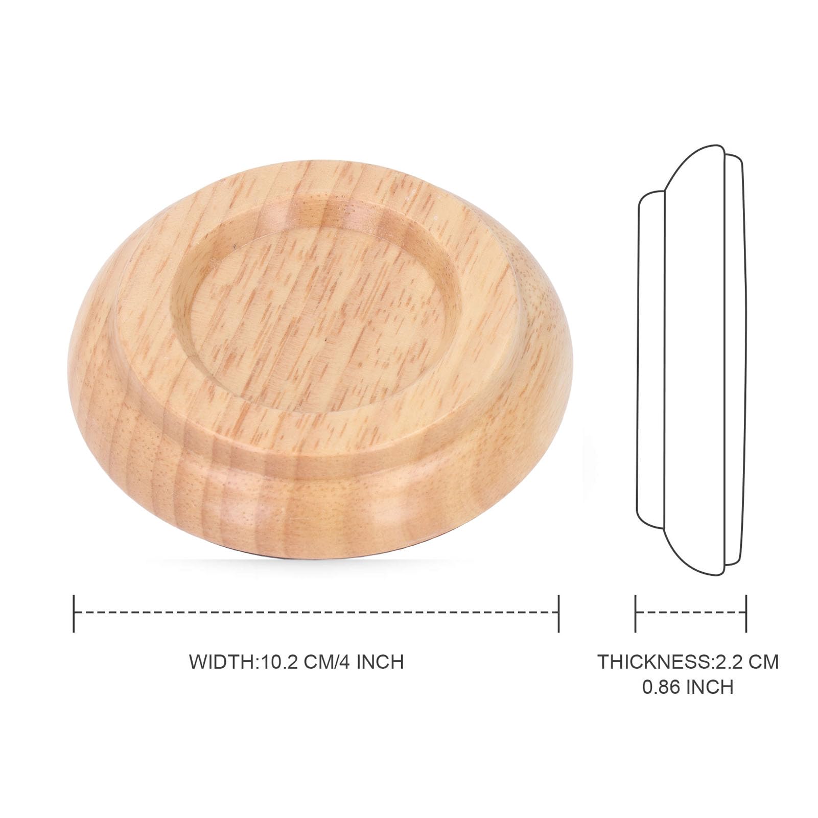 Piano Caster Cups, with Non Slip Pads for Upright Piano, 4 Pack, Floors and Carpet (Log Color)