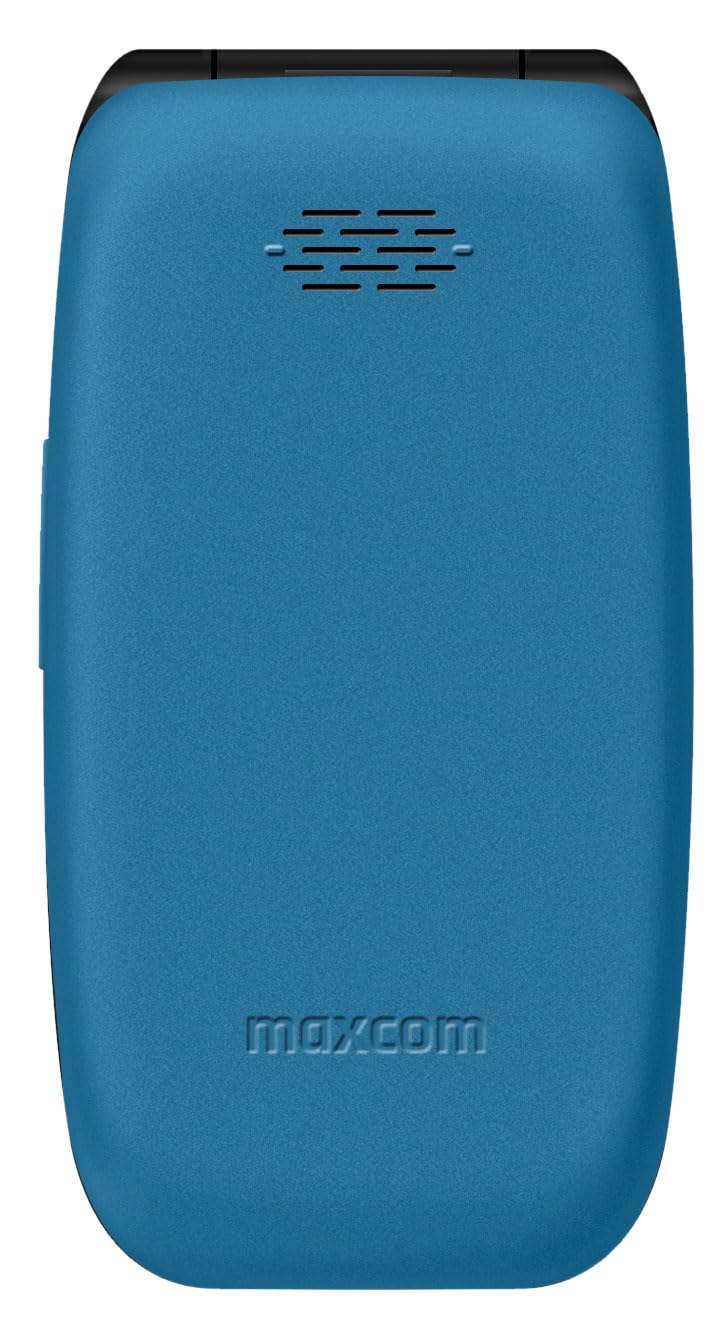 MAXCOM MM828 - Telefono cellulare 4G per anziani con flip cover, tasti e icone grandi, pulsante SOS, 8 contatti di chiamata rapida, marcatura diretta, schermo 2,4", batteria 1200 mAh, blu
