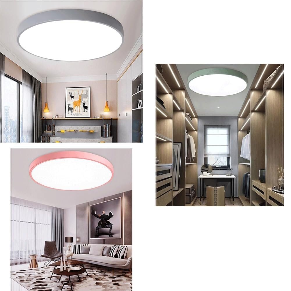 Générique Trójkolorowa przemysłowa lampa sufitowa o zmiennej intensywności bardzo cienki panel świetlny z kutego żelaza kolorowa metalowa lampa sufitowa do sypialni pokoju dziecięcego ganek przedpokój