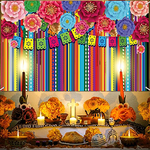 Fondo fiesta mexicana papel picado 70x43 in miniatura 4