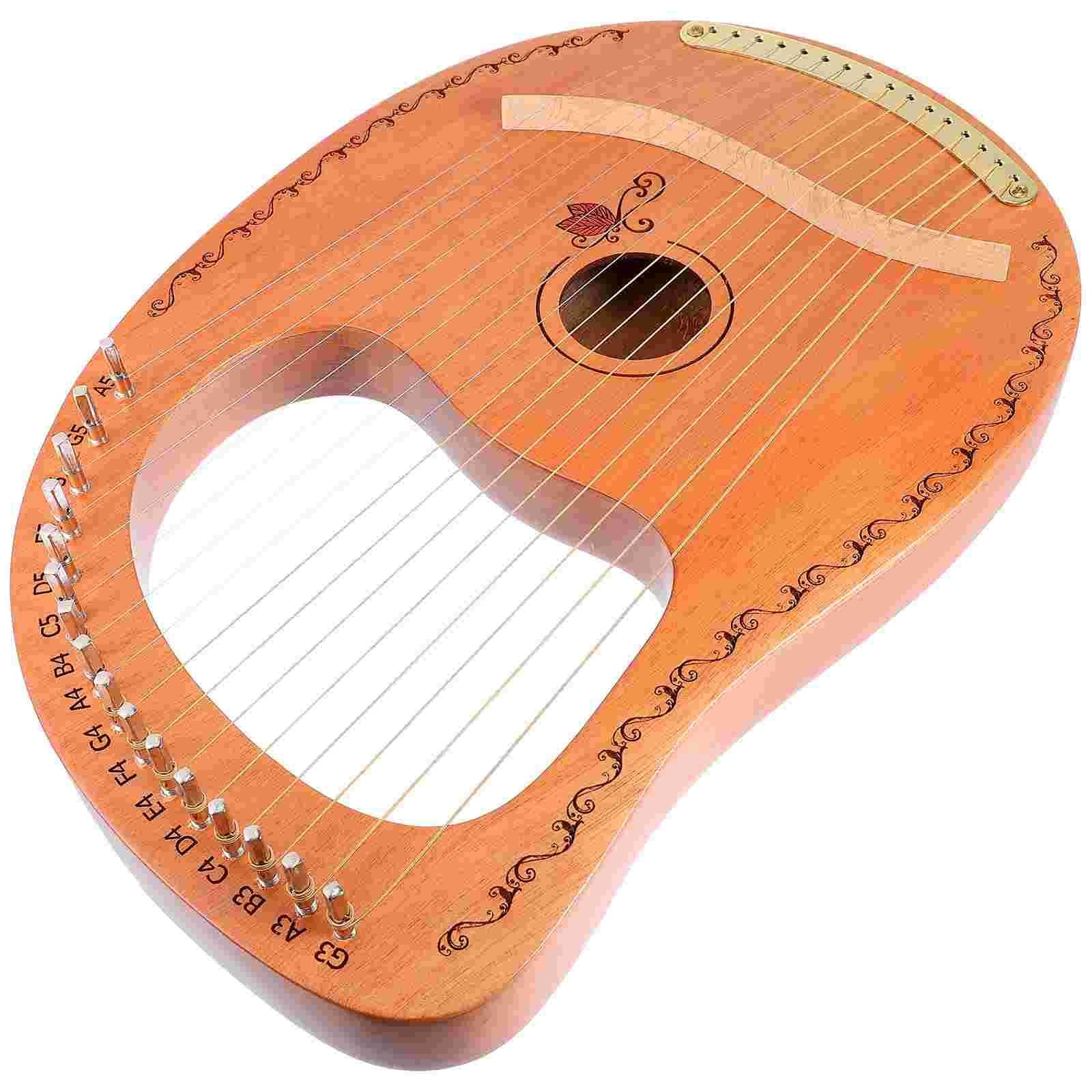 Strumento for Arpa Portatile Lap 16 Corde Lira Strumenti Musicali Accordatura in Legno 16 Corde per Adulti