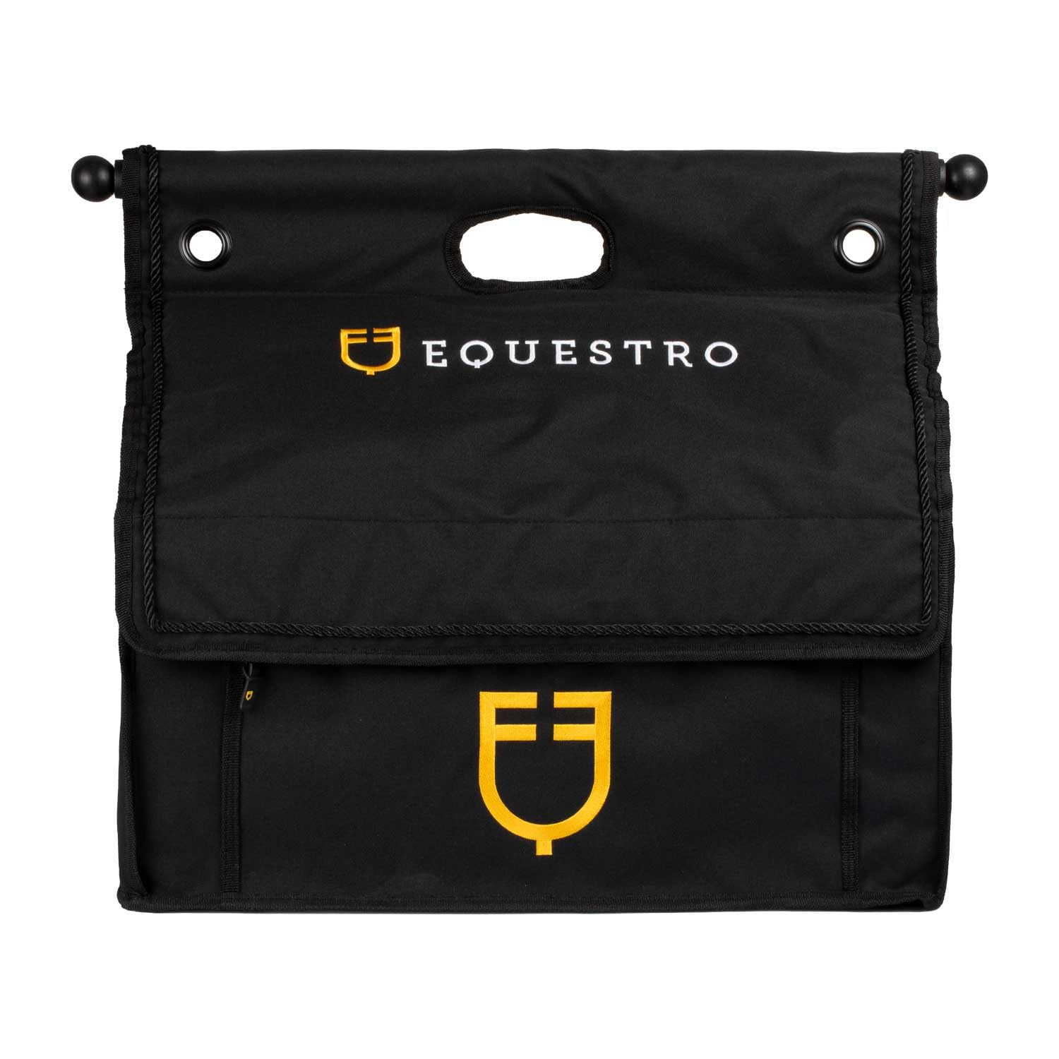 Borsa da Grooming con Barra di Supporto, Nera con Logo Giallo