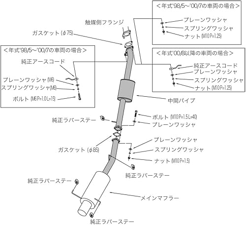 Miniatura 3 de HKS Escape de alta potencia 31006-AN015 (Nissan Skyline (1999-2002)  recubierto de acero inoxidable 409 pedido especial JDM)